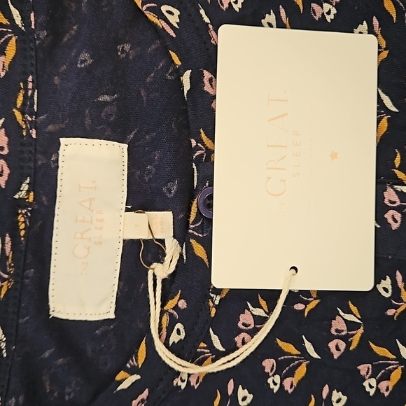 💕THE GREAT💕 The Henley Romper ~ Navy Apron Floral Size 1 Small NWT - Picture 14 of 16